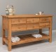 Console Table with 6 Drawers and Lower Shelf