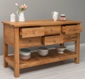 Console Table with 6 Drawers and Lower Shelf