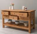 Console Table with 6 Drawers and Lower Shelf