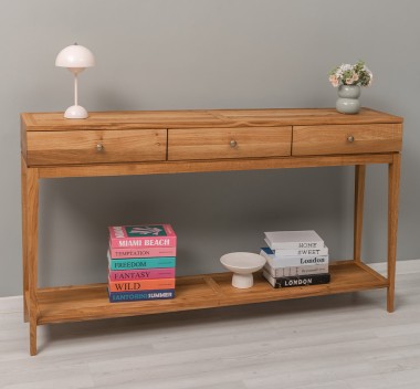 Elegant Console Table with 3 Drawers and Lower Shelf