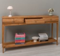 Elegant Console Table with 3 Drawers and Lower Shelf