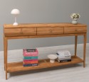 Elegant Console Table with 3 Drawers and Lower Shelf