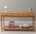 Elegant Console Table with 3 Drawers and Lower Shelf