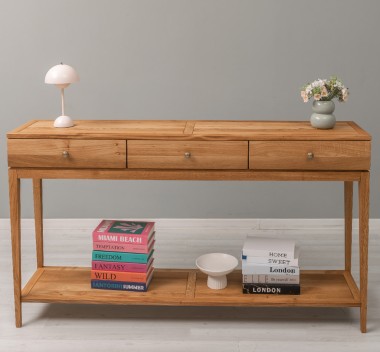 Elegant Console Table with 3 Drawers and Lower Shelf