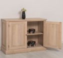 Elegant Oak Display Cabinet with 2  Lower Doors