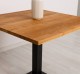 Square Table with Central Metal Leg