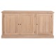 Elegant Oak Display Cabinet with 3 Lower Doors