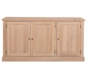 Elegant Oak Display Cabinet with 3 Lower Doors