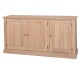 Elegant Oak Display Cabinet with 3 Lower Doors