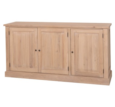 Elegant Oak Display Cabinet with 3 Lower Doors
