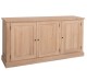 Elegant Oak Display Cabinet with 3 Lower Doors