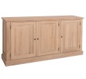 Elegant Oak Display Cabinet with 3 Lower Doors