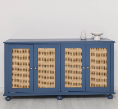 Rattan Cabinet with 4 doors