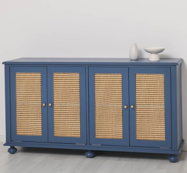 Rattan Cabinet with 4 doors