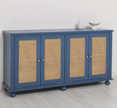 Rattan Cabinet with 4 doors