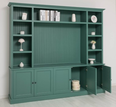 Bookcase with TV space BAS+SUP
