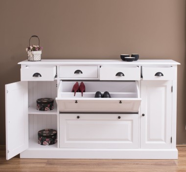 Hallway chest of drawers with 2 + 2 doors and 4 drawers