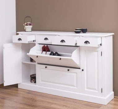 Hallway chest of drawers with 2 + 2 doors and 4 drawers