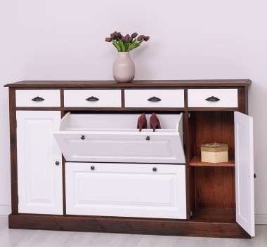 Hallway chest of drawers with 2 + 2 doors and 4 drawers