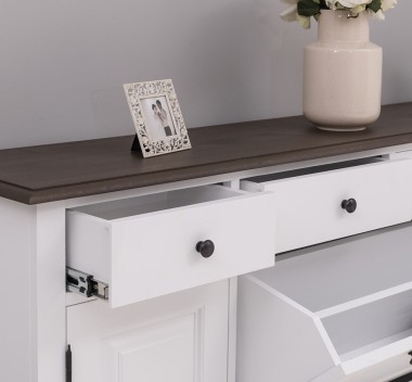 Hallway chest of drawers with 2 + 2 doors and 4 drawers