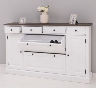 Hallway chest of drawers with 2 + 2 doors and 4 drawers