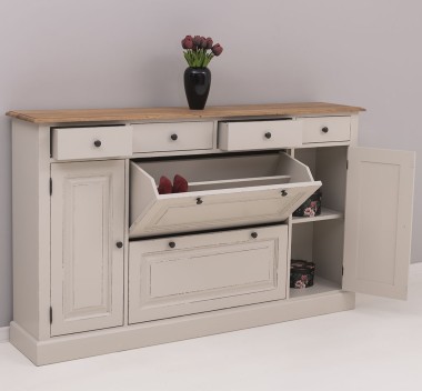 Hallway chest of drawers with 2 + 2 doors and 4 drawers