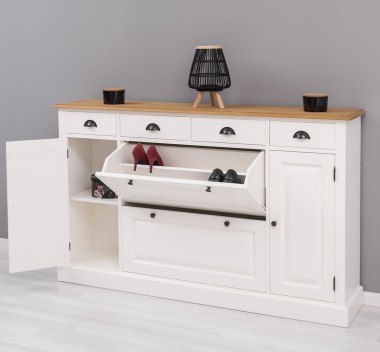 Hallway chest of drawers with 2 + 2 doors and 4 drawers