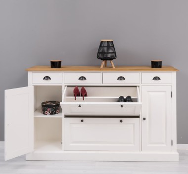 Hallway chest of drawers with 2 + 2 doors and 4 drawers