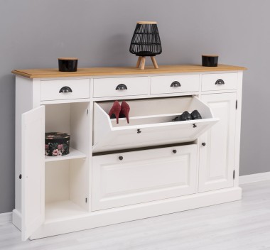 Hallway chest of drawers with 2 + 2 doors and 4 drawers