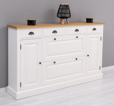 Hallway chest of drawers with 2 + 2 doors and 4 drawers