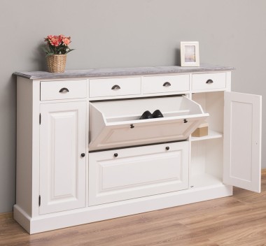Hallway chest of drawers with 2 + 2 doors and 4 drawers