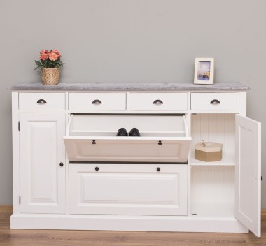 Hallway chest of drawers with 2 + 2 doors and 4 drawers