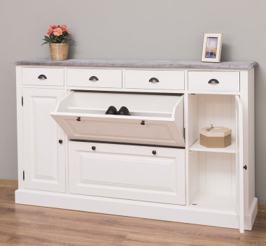 Hallway chest of drawers with 2 + 2 doors and 4 drawers