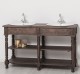 Bathroom cabinet for sinks with turned legs - sinks are included in the price - Color_P111 - LACQUER & STAINED