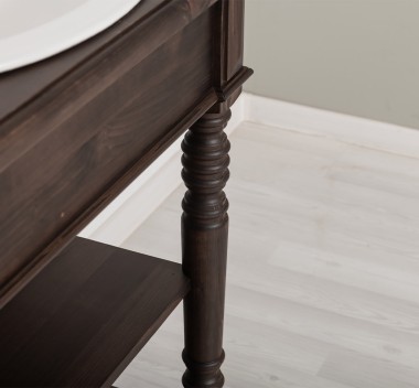 Bathroom cabinet for sinks with turned legs - sinks are included in the price - Color_P111 - LACQUER & STAINED