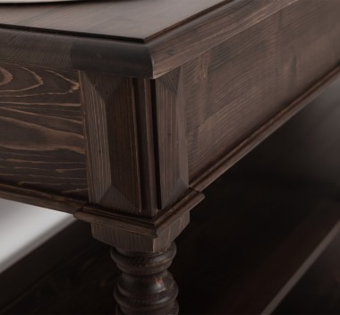 Bathroom cabinet for sinks with turned legs - sinks are included in the price - Color_P111 - LACQUER & STAINED