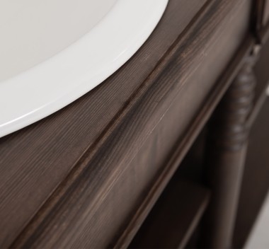 Bathroom cabinet for sinks with turned legs - sinks are included in the price - Color_P111 - LACQUER & STAINED