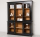 Chest without drawers, glass doors + 2-door display case and open shelves - Color Ext._P150 / Color Int._P001 - DOUBLE COLORED