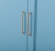 Large bookcase with ornaments, 4 doors and open space, BAS + SUP - Color_P053 - PAINT