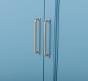 Large bookcase with ornaments, 4 doors and open space, BAS + SUP - Color_P053 - PAINT
