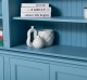Large bookcase with ornaments, 4 doors and open space, BAS + SUP - Color_P053 - PAINT