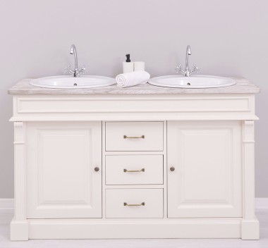 Bathroom cabinet for 2 sink, ornate - sink are not included in the price