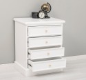 Nightstand with 5 drawers with metal rail with dimension 60x45x74 - Color_P004 - PAINT