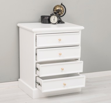 Nightstand with 5 drawers with metal rail with dimension 60x45x74 - Color_P004 - PAINT