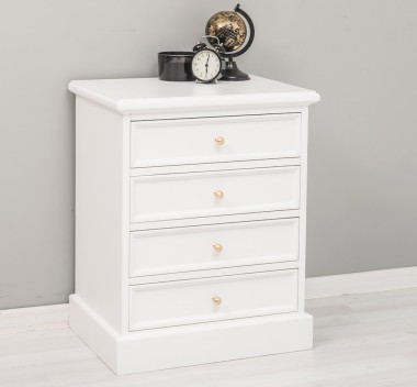 Nightstand with 5 drawers with metal rail with dimension 60x45x74 - Color_P004 - PAINT