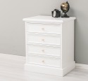Nightstand with 5 drawers with metal rail with dimension 60x45x74 - Color_P004 - PAINT