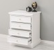 Nightstand with 5 drawers with metal rail with dimension 60x45x74 - Color_P004 - PAINT