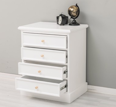 Nightstand with 5 drawers with metal rail with dimension 60x45x74 - Color_P004 - PAINT