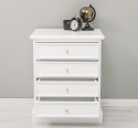Nightstand with 5 drawers with metal rail with dimension 60x45x74 - Color_P004 - PAINT