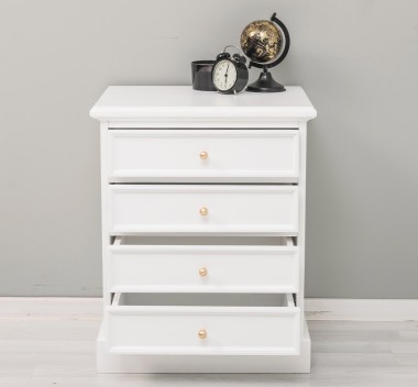 Nightstand with 5 drawers with metal rail with dimension 60x45x74 - Color_P004 - PAINT